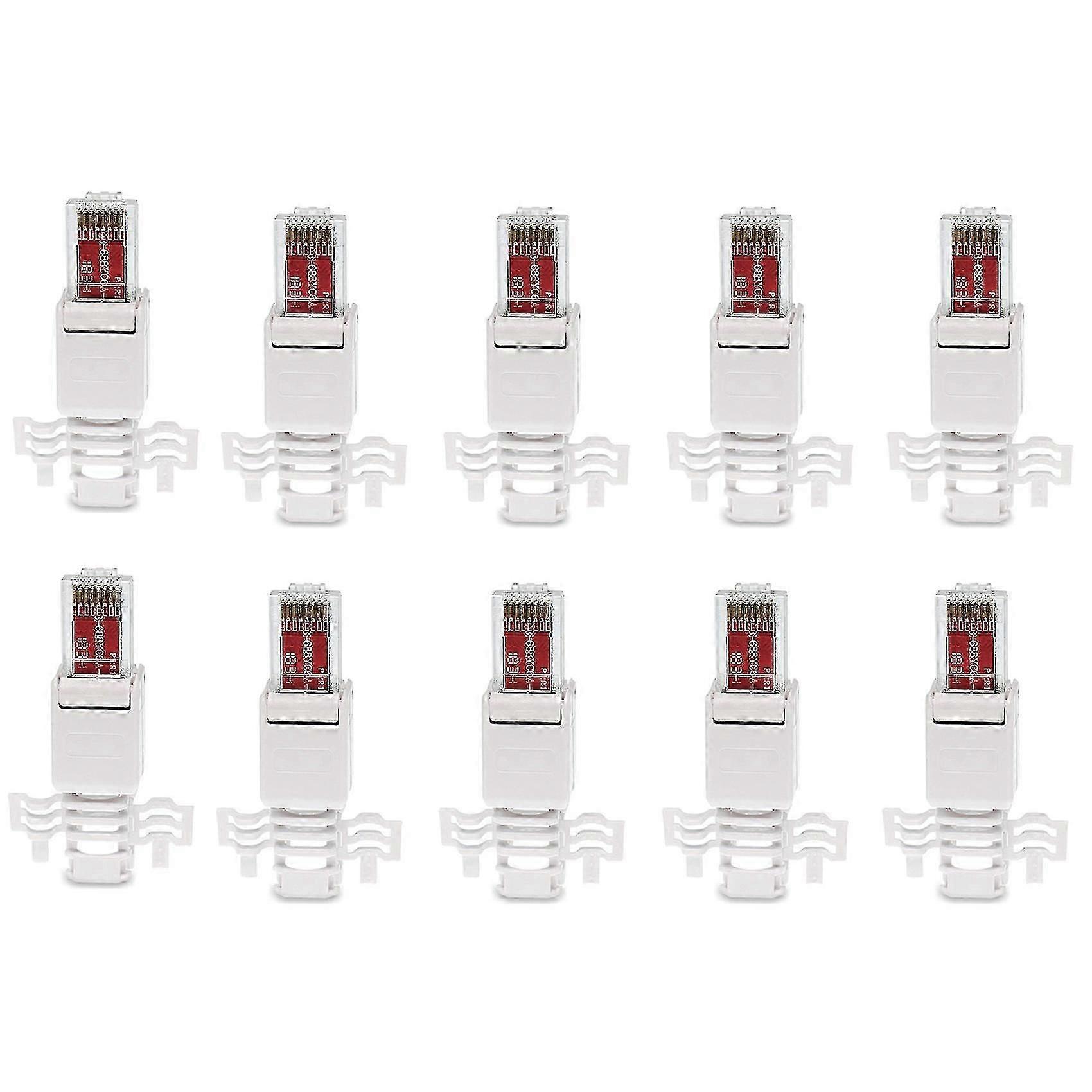 10 Network Plug Tool-free Rj45 Cat6 Lan Utp Cable Plug Without Tools