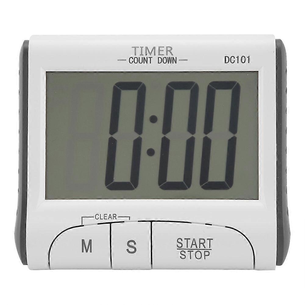 Portable Digital Clock Countdown Timer Large LCD Display Kitchen Use (Battery Included)