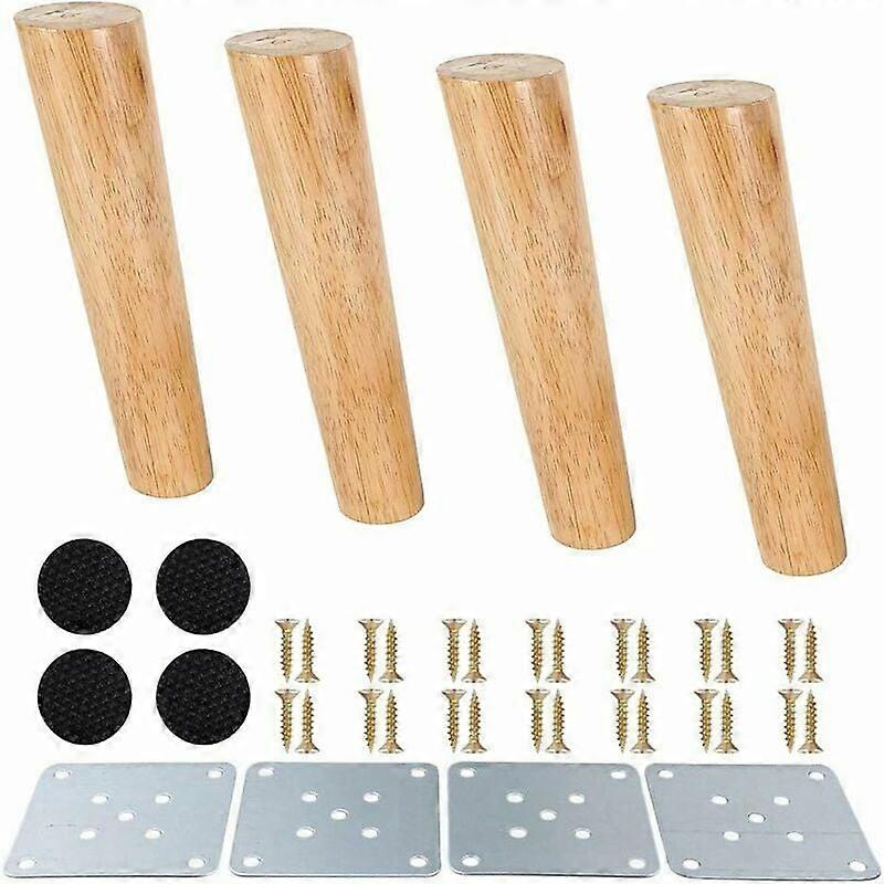 Møbelben i eik, universell montering for stoler og bord