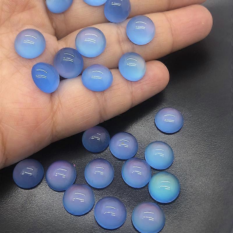 50PCS Cat Eye Resin Loose Beads Half Round Bead Paster Flatback DIY Accessories Semi-finished Products Inlay Material