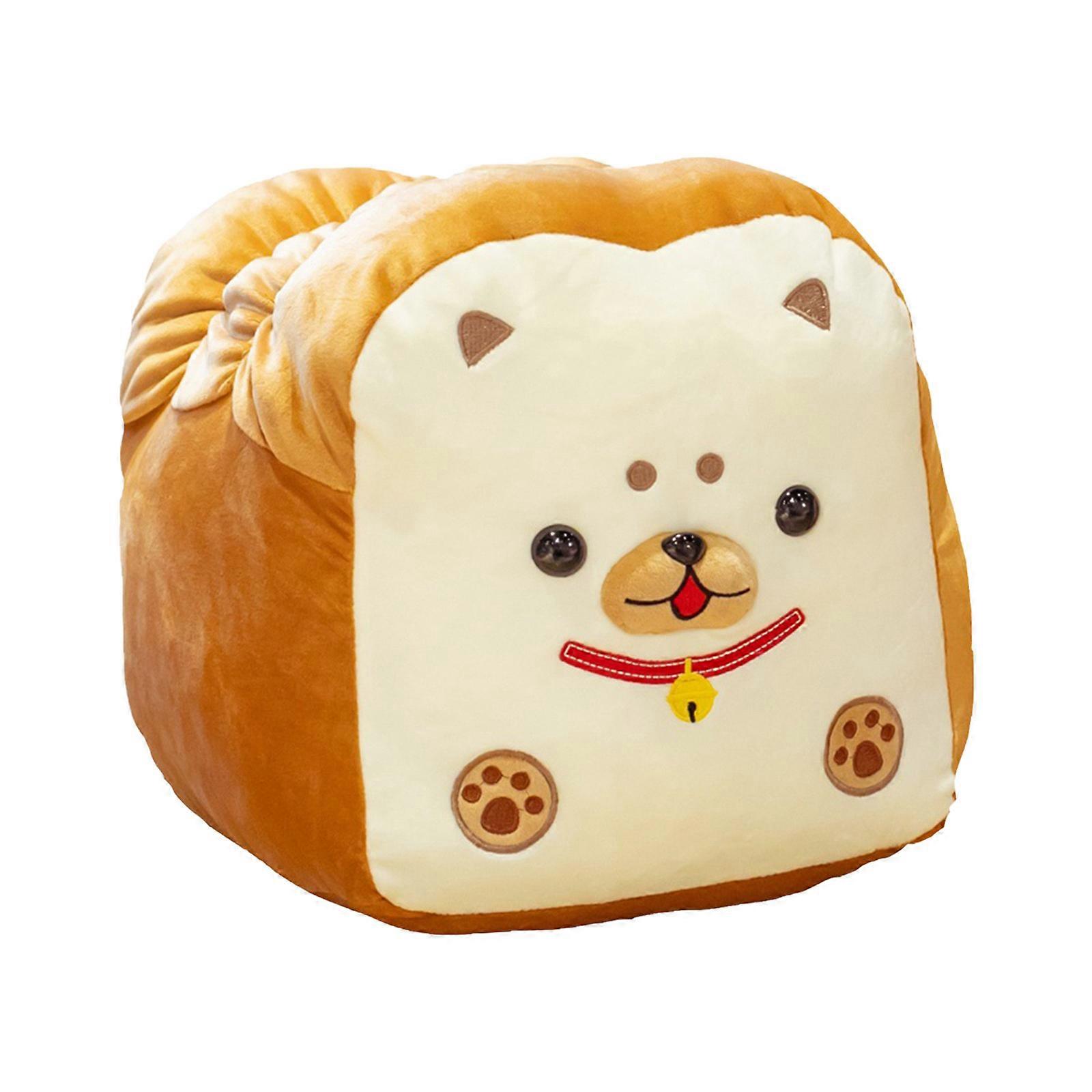Adorable Long Bread Shaped Shiba Inu Plushie Down Cotton Soft Bread Pillow LA3730