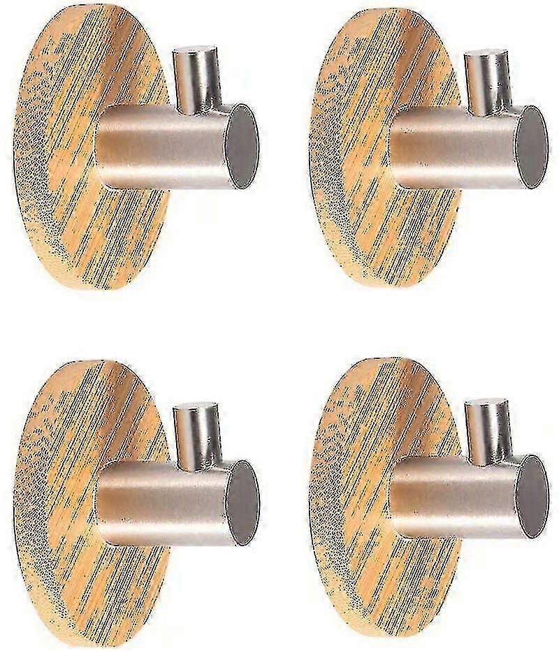 unique 4pcs Self-adhesive Hooks 304 Stainless Steel Robe Hooks Wall Hooks