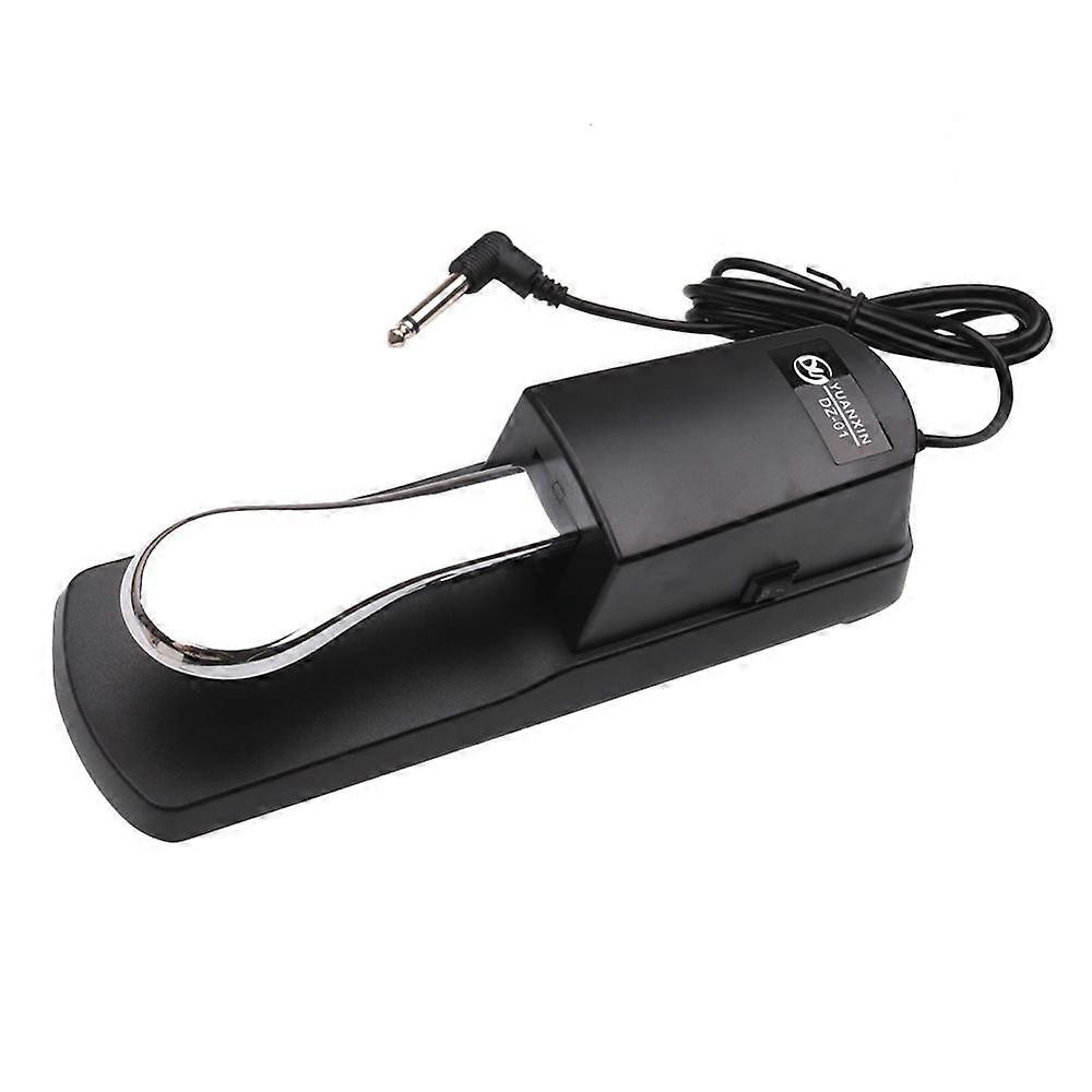 Durable Sustain Pedal Classic Delicate Alloy + Plastic Shock Absorber Sustain Pedal for Yamaha Casio Roland Electric Piano Silver