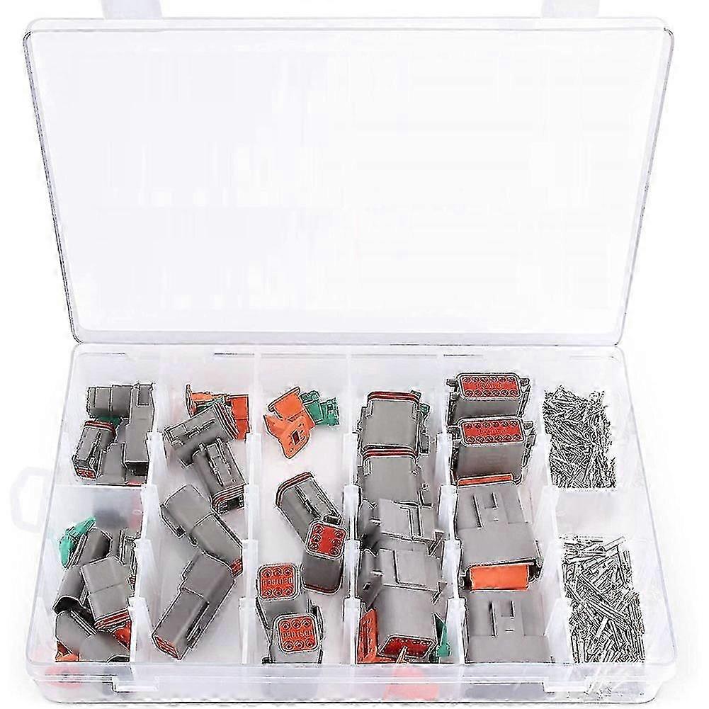8-Set Electrical Wire Connector Plug Assortment - 2, 3, 4, 6, 8, 12 Pin for Deutsch Dt Connector