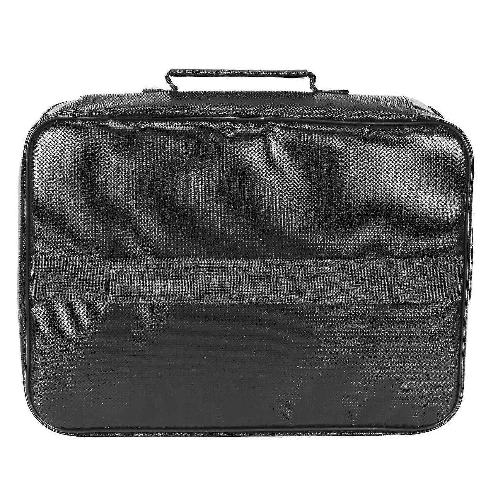 Document Bag with Lock, Fireproof 3-Layer Document Storage Box with Waterproof Zipper,Used for Lapt