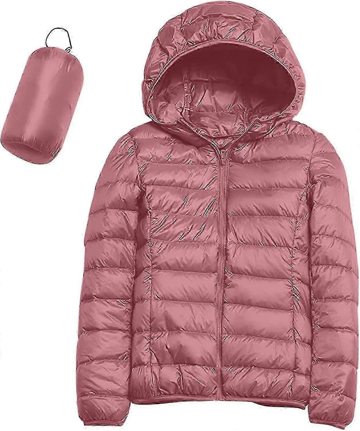 A-womens casual leve leve com capuz para baixo jaqueta embalável puffer coats ultra leve peso curto para baixo jaqueta com saco de armazenamento