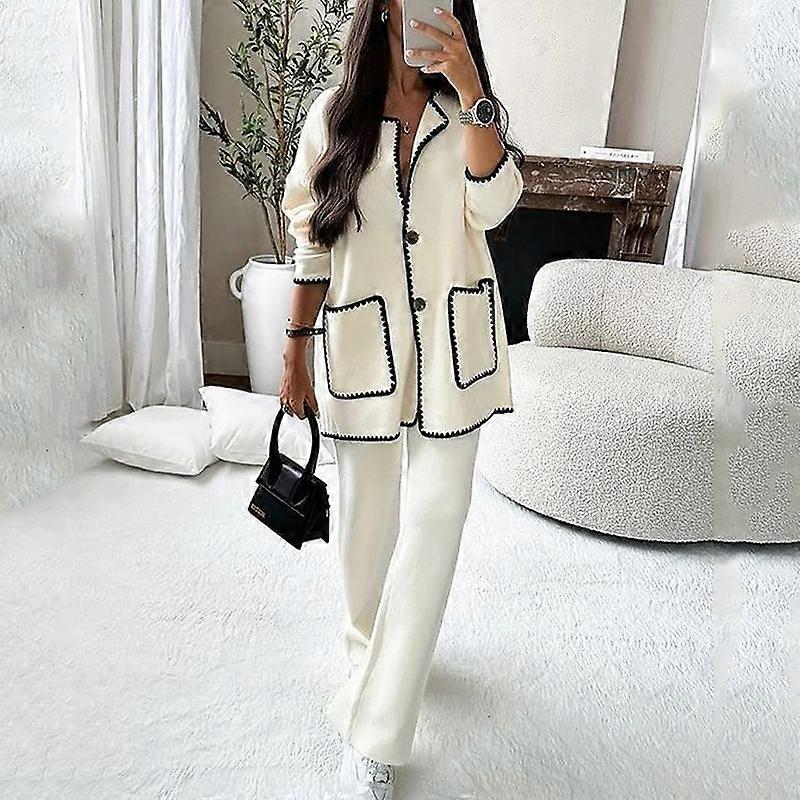Square Neck Other None Basic Autumn Long Sleeve Solid Women Casual Polyester Regular Pants