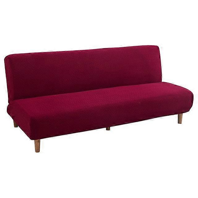 Folding Sofa Bed Cover Elastic Armless Futon Sofa Cover Solid Color All -Inclusive Sofa Protector Home Decoration