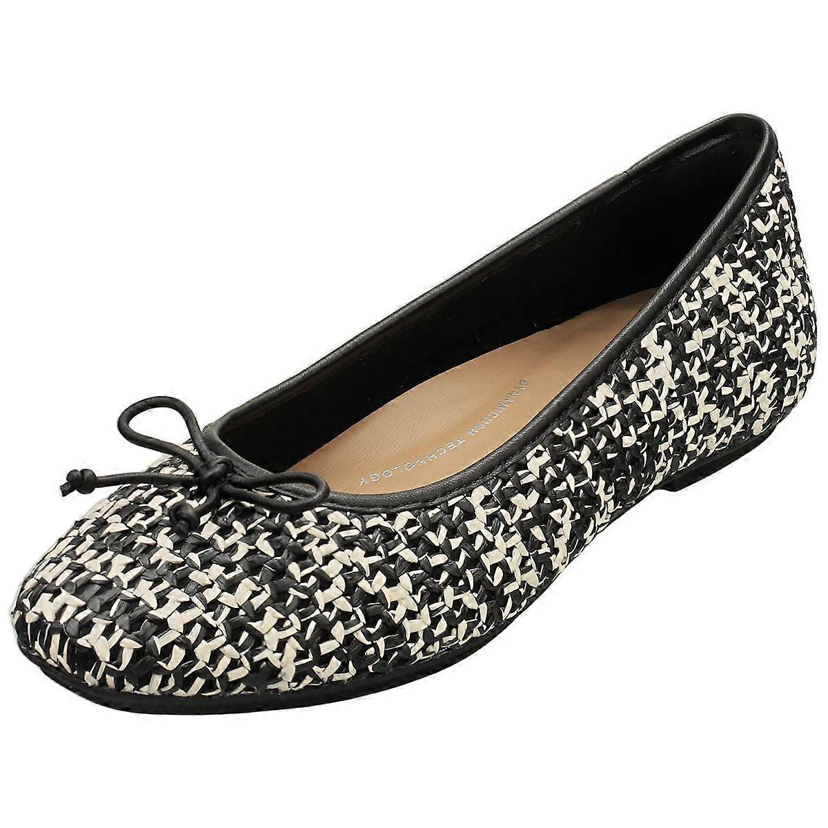 FitFlop メアリージェーンレディースバレリーナシューズ ブラックアイボリー