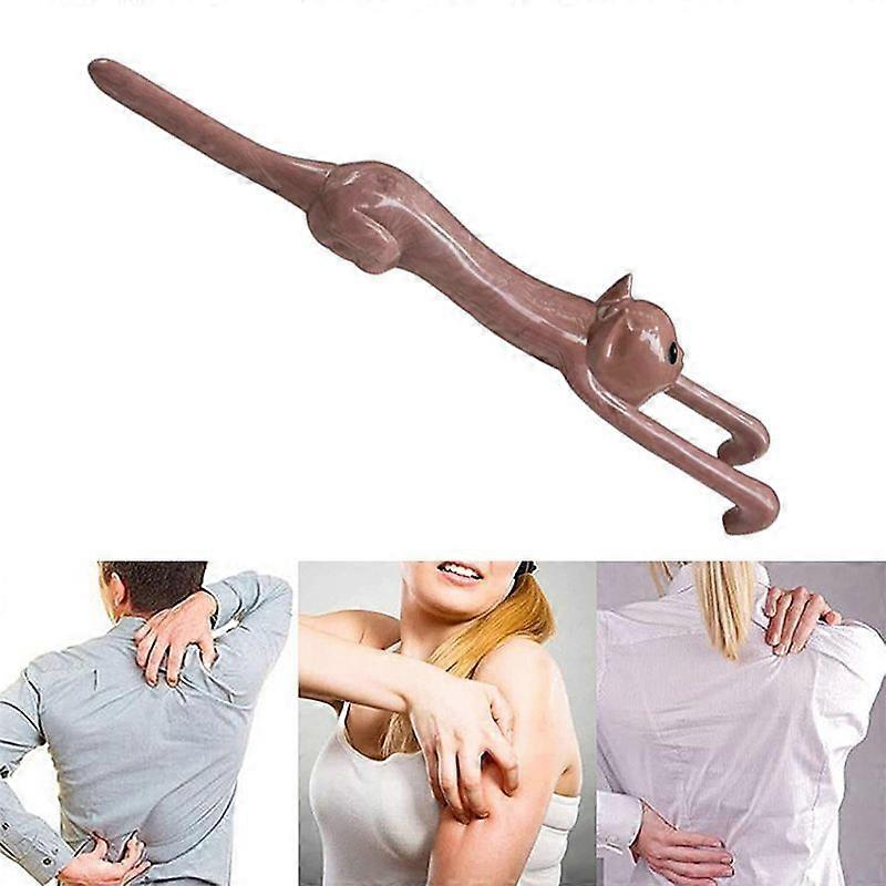 Funny cat shape back scraper plastic back massage tool long handle