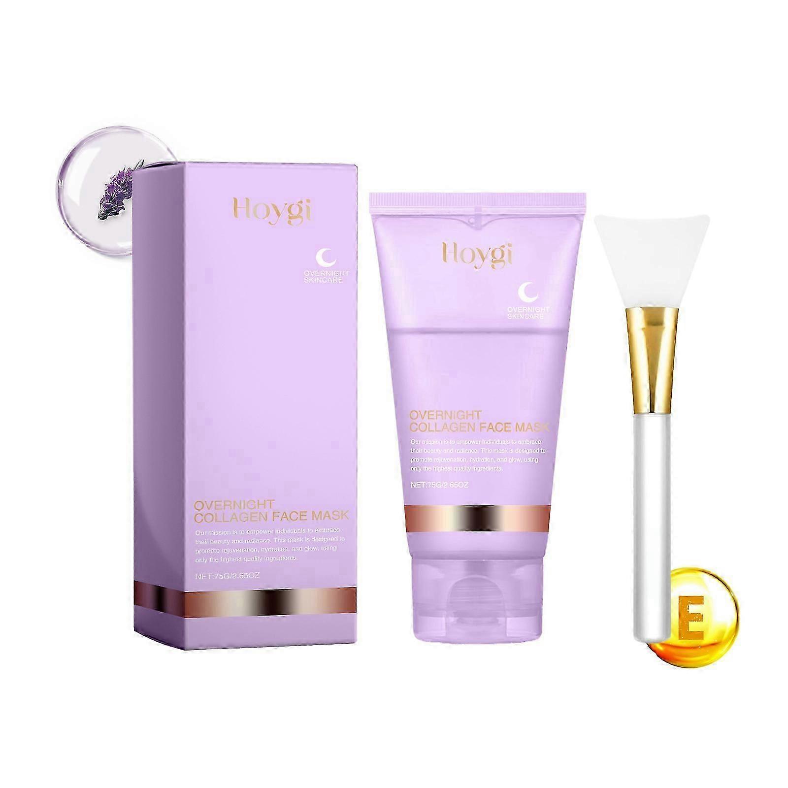 Collagen Overnight Wrapping Peel Off Facial Mask, Collagen Night Wrapping Mask, Hydrates and Tightens Skin, Reduces Sagging
