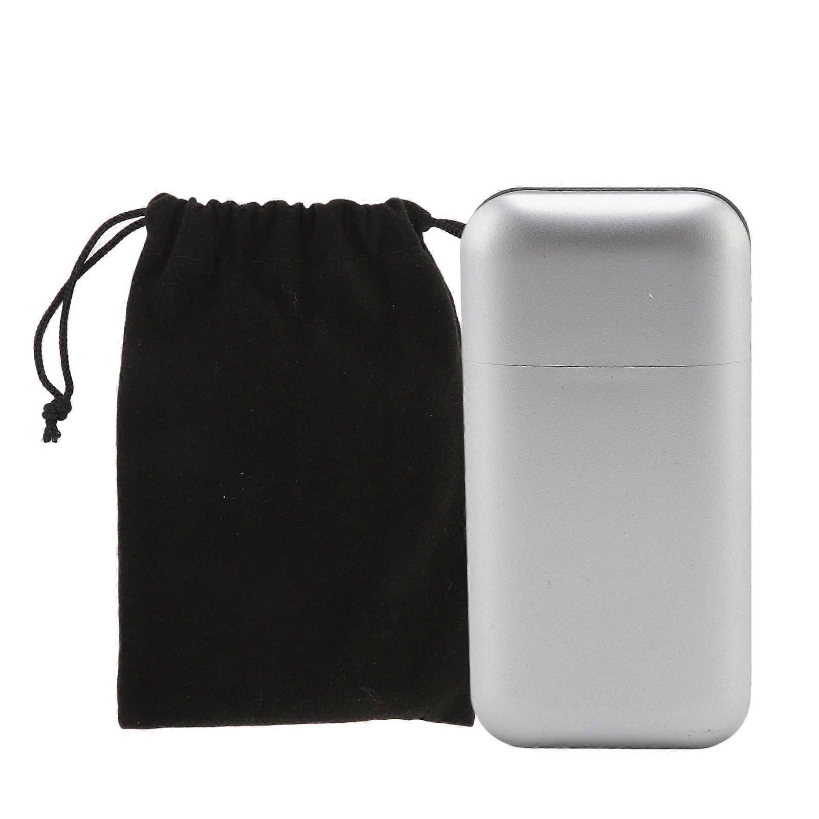 Cigarette Case Height Adjustable Thick Thin Cigarettes Dual Use Lighter Split Cigarette Case Holder Silver