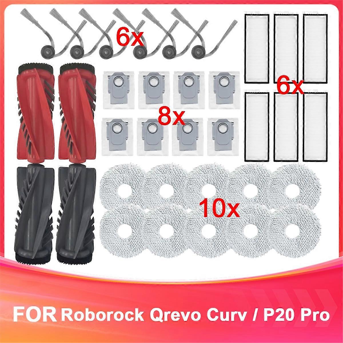 Accessories Kit for Roborock Qrevo Curve/P20 Pro Vacuum Cleaner