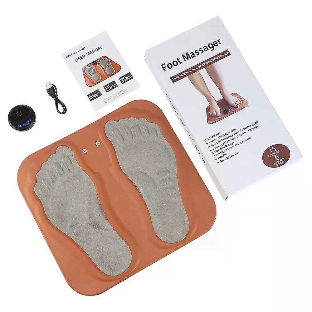 TENS Microcurrent 3D Foot Massager Pad Foldable Accupressure Mat Muscle Electroestimulador Physiotherapy Foot Helper Relaxation