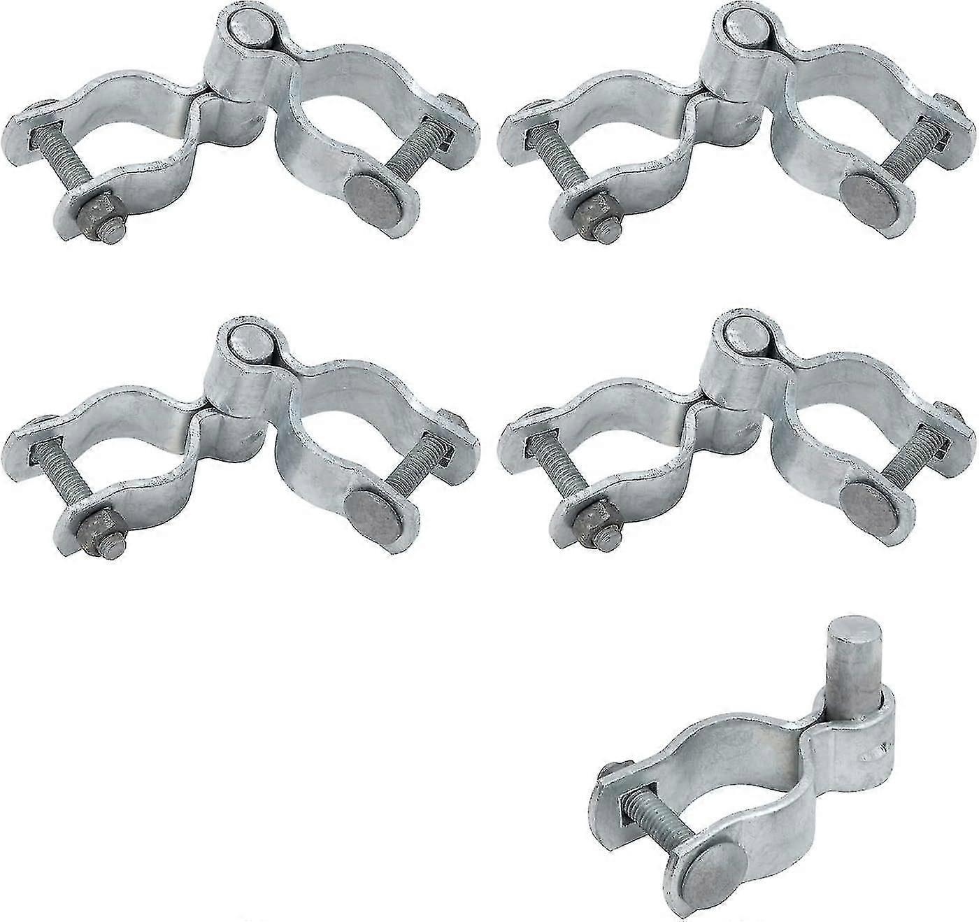 1-3/8" Chain Link Fence Gate Hinge Kit, Gate Hinge Include Female Gate Frame Hinge(4 Pcs), Male Gate Post Hinge(5 Pcs), Galvanized Steel, Bolts & Nut