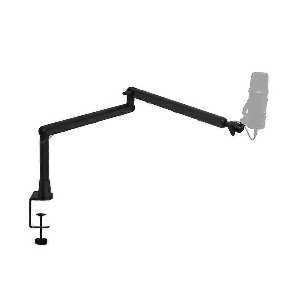 Microphone Boom Arm Low Profile Adjustable Stick Microphone Arm Stand with Desk Mount Clamp Screw Adapter Cable Management Metal Mic Boom Arm for Pod