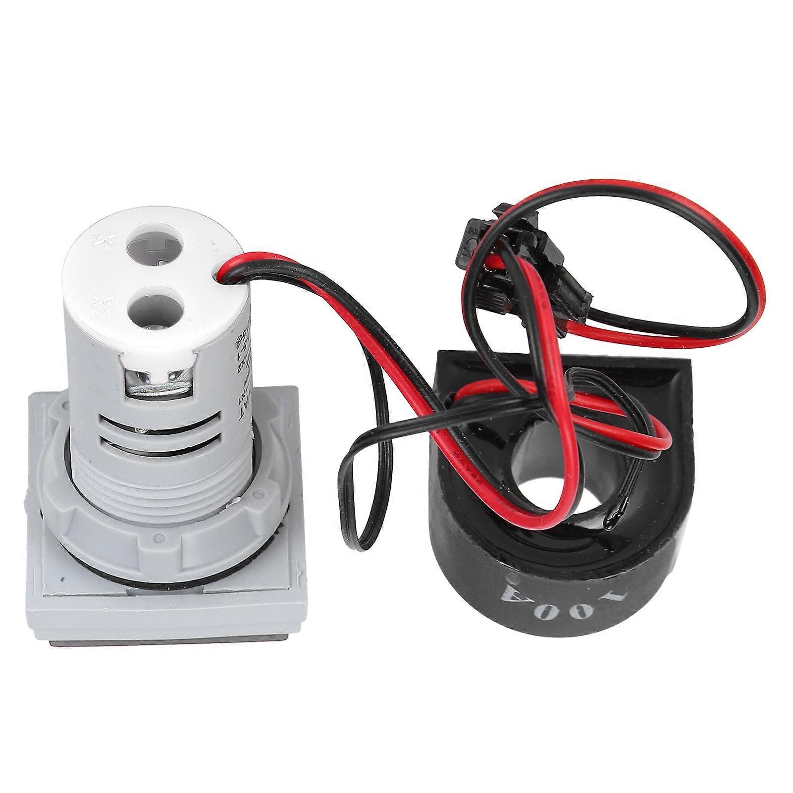 Current Signal Indicator Universal Temperature 3‑Display Square Lamp Light 60~500VAC AD16‑22VATWhite