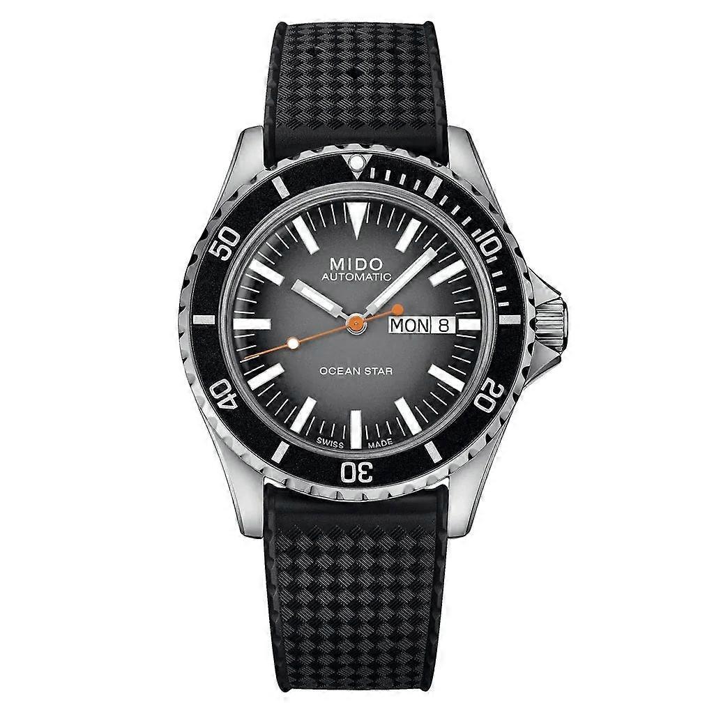 Mido Ocean Star Tribute Gradient M026.830.17.081.00 Automatic Men's Watch – Grey Gradient Dial, Black Rubber Strap