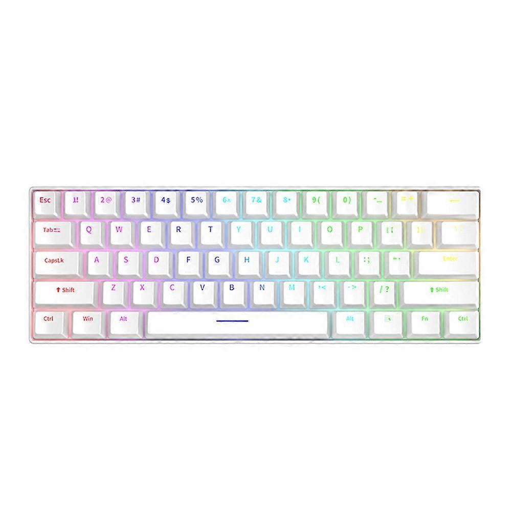 Office Accessories Gaming Keyboard White Cyan Axis