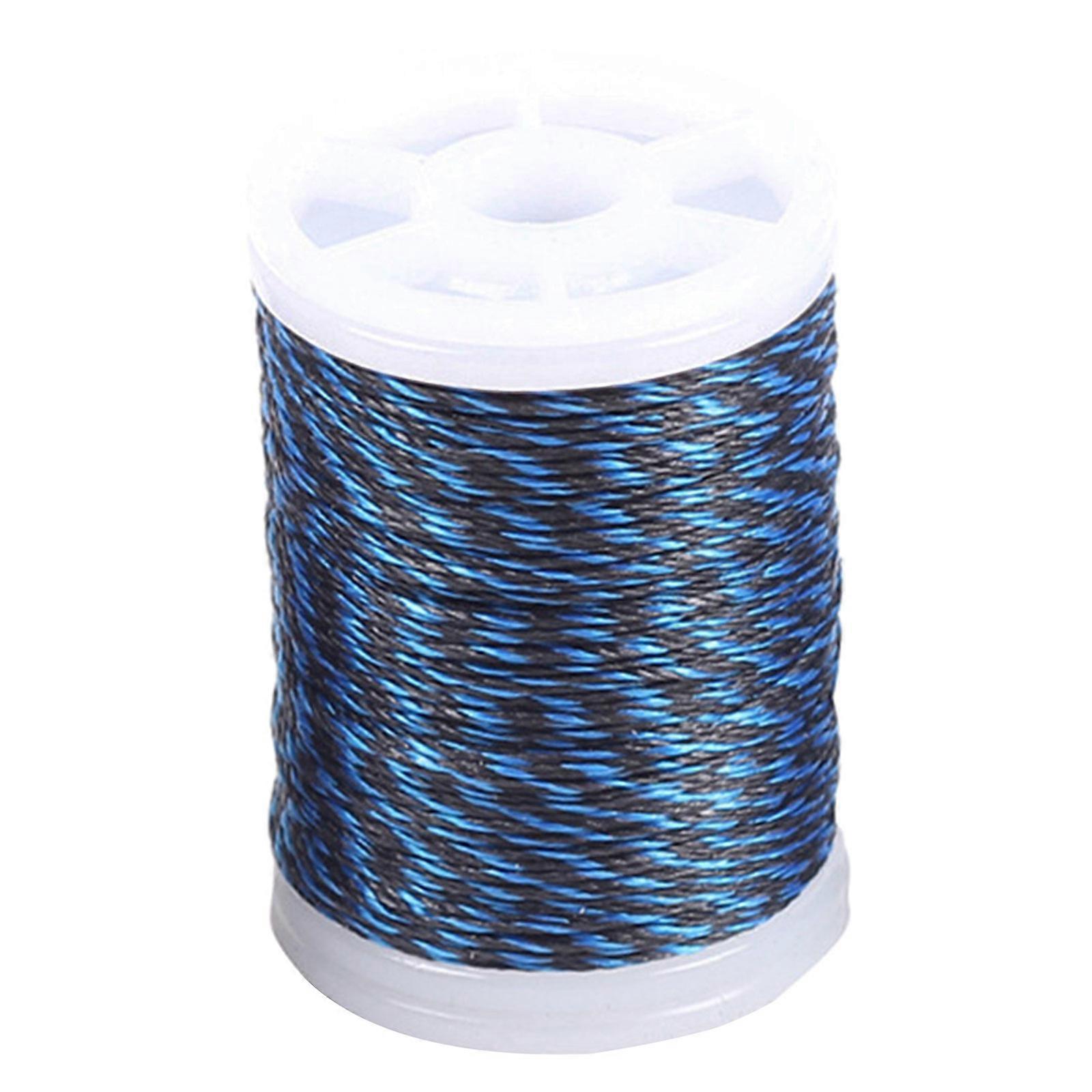 Archery Bow Serving String Thread Bow String Serving Material Durable Bowstring Serving Thread for Compound Recurve Bow  Blue Black