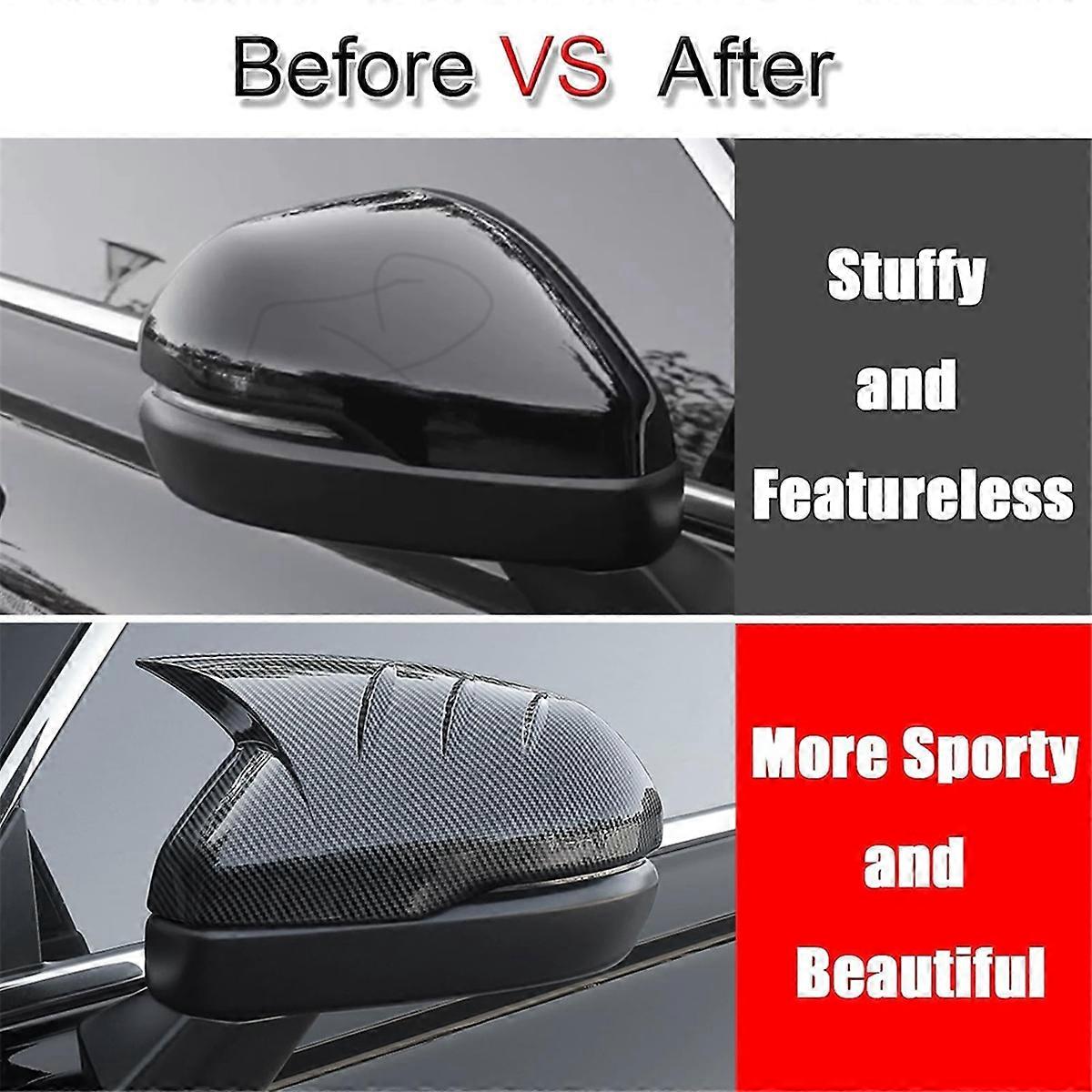 Carbon Fiber Style Rear View Mirror Cover for 2023 2024
