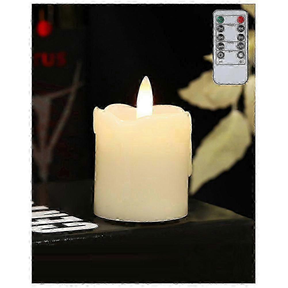Flickering Flameless Votive Candles with Remote Timer, Battery Operated LED Candles for Wedding Dinner Table Decor