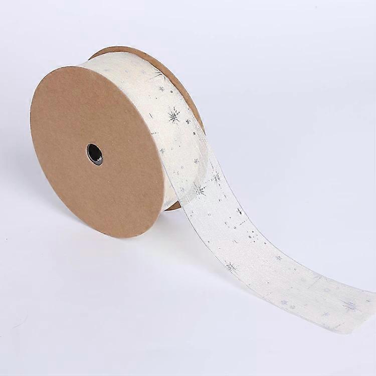 Starry Sky Yarn Ribbon-Beige Bow Tie Gift Box Packaging,2.5CM Beige