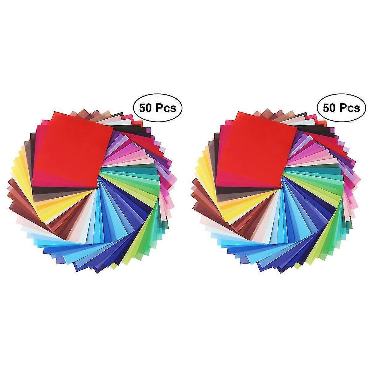 100 Sheets Vivid Colors Single Sided Origami Paper Square Sheet For Arts And Crafts Projects 20 * 20cm