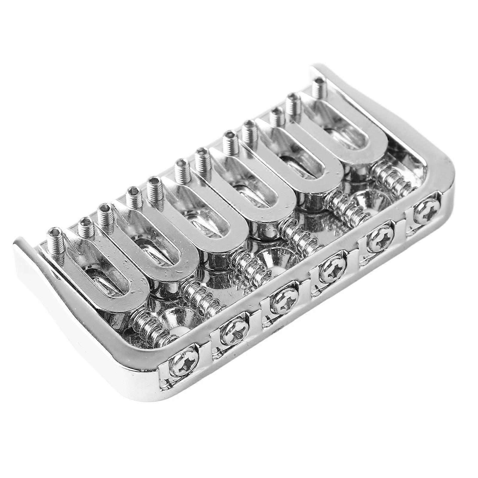 Fixed Guitar Bridge Brass Chrome Guitar Bridge Replacement Tool Accessories for Instrument Maintenance 