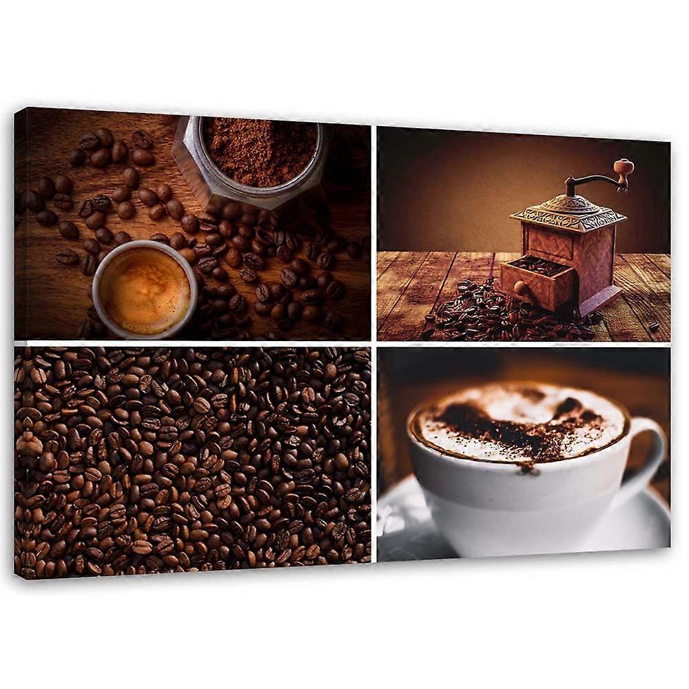 Lienzo, Molinillo de café en grano y café - 100x70