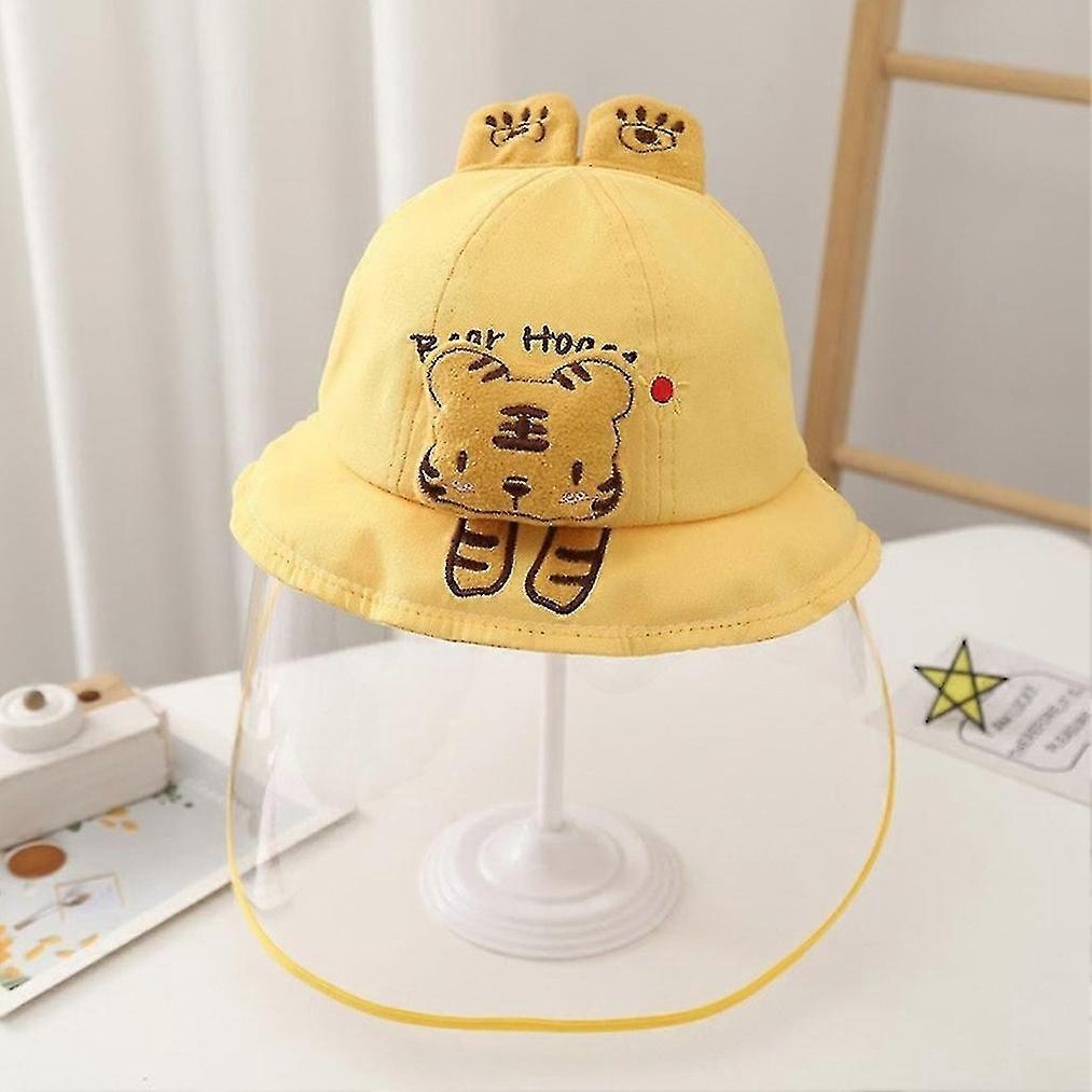 Children's Hat, with Adorable Teddy - Bear Decoration and Transparent Visor, Cute and Protective for Kids