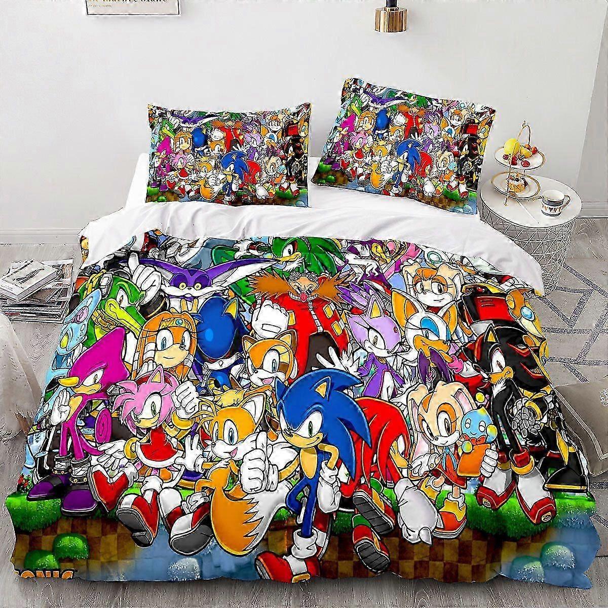 Anime series 3D digital printing basketball series down and brushed bedding three-piece set