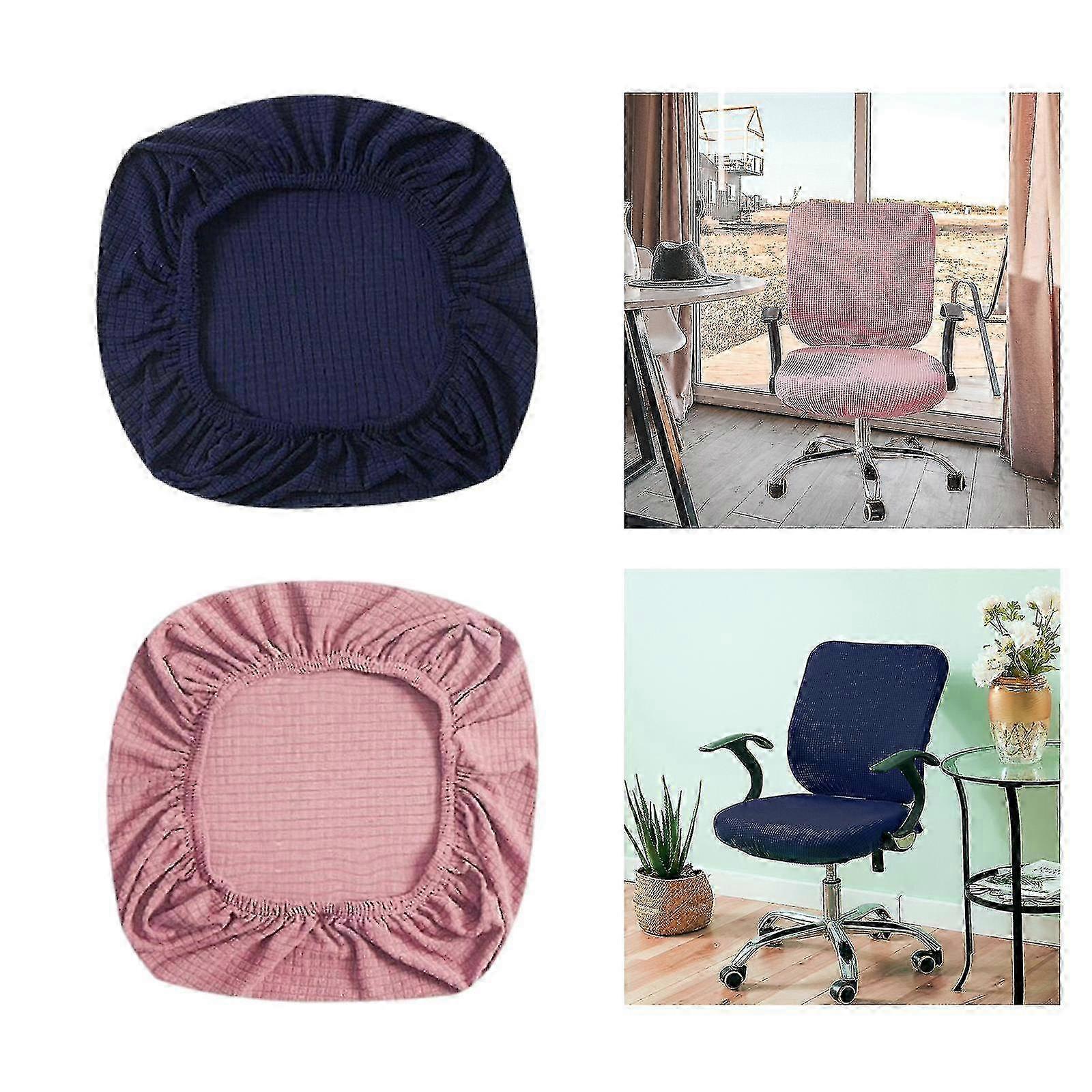 Elastic Seat Covers for 2 Pieces Office Chairs - Extendable and Durable