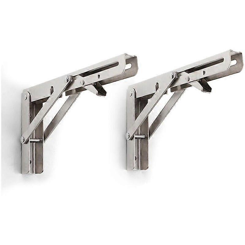 Heavy Duty Folding Workbench Shelf, Foldable Shelf Bracket, Max Load 550 Pounds (Long Release Handle),