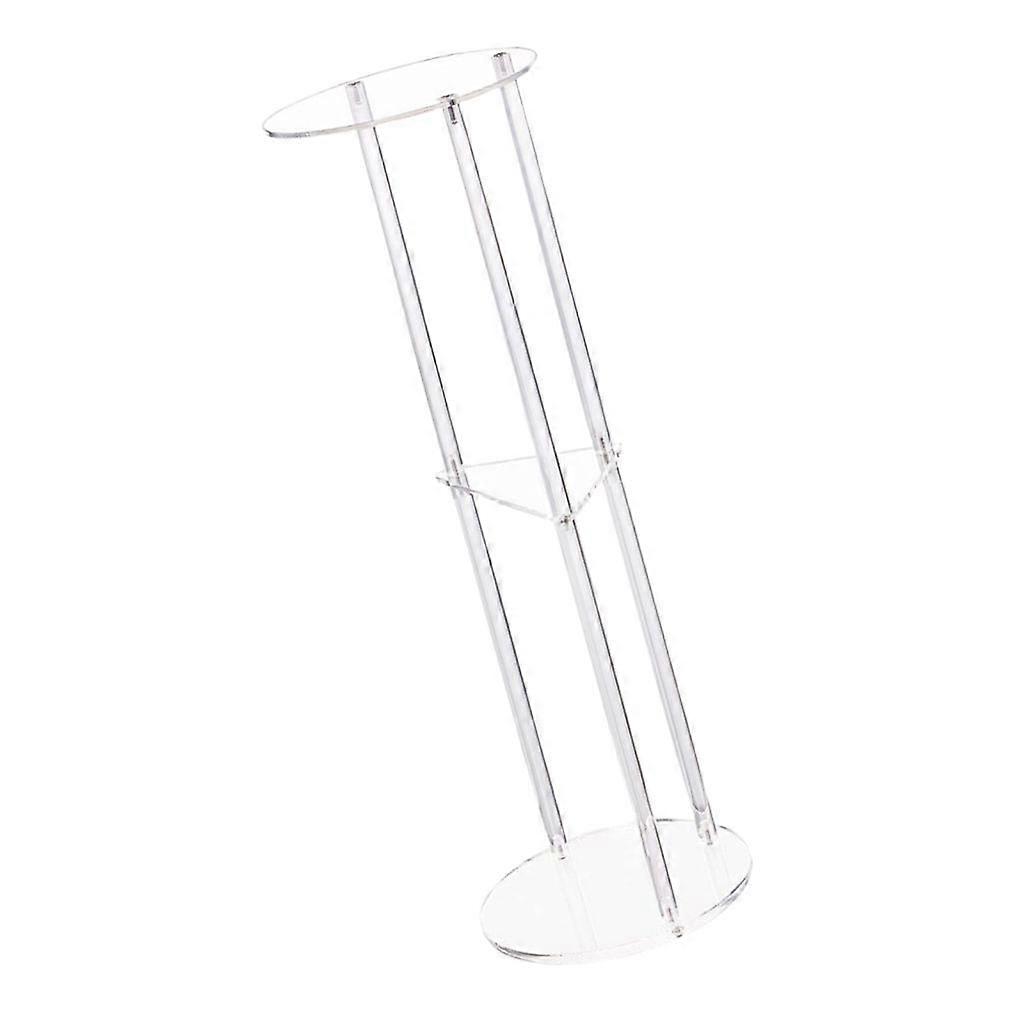 Contemporary Round Acrylics Organizers Table with Three Spacious Tiers