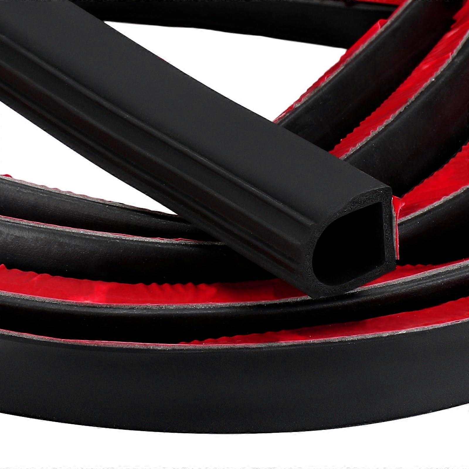 Rubber D Shape Door Seal Strip 1 Inch Wide EPDM for RV Slide Outs Self Adhesive Weatherproofing (35 Feet)