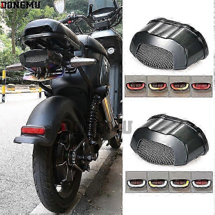 Motorcycle Taillight Modification U + B Uqi + U1c Flowing Water Turn Signal Stop Lamp Led Taillight For Export