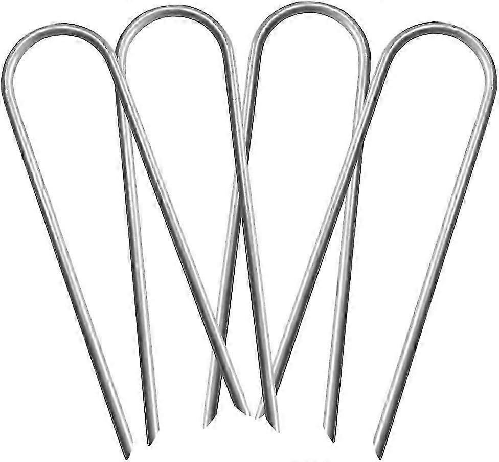 U-Shaped Stakes, Perfect For Trampoline Anchoring, Easy Insertion Ensures Swift Set Up, Heavy Duty Galvanized Steel Offers Longevity well