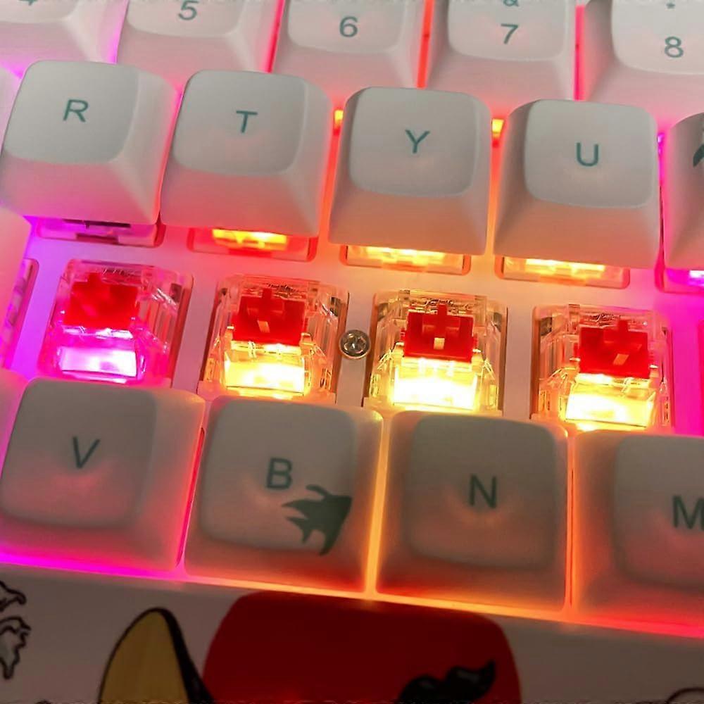 Gateron G Red Pro Tastaturschalter, Linear, 45 Gf, Vorgeschmiert – 35 Stück, RGB-LED Kompatibel, Für Mechanische MX-Tastaturen