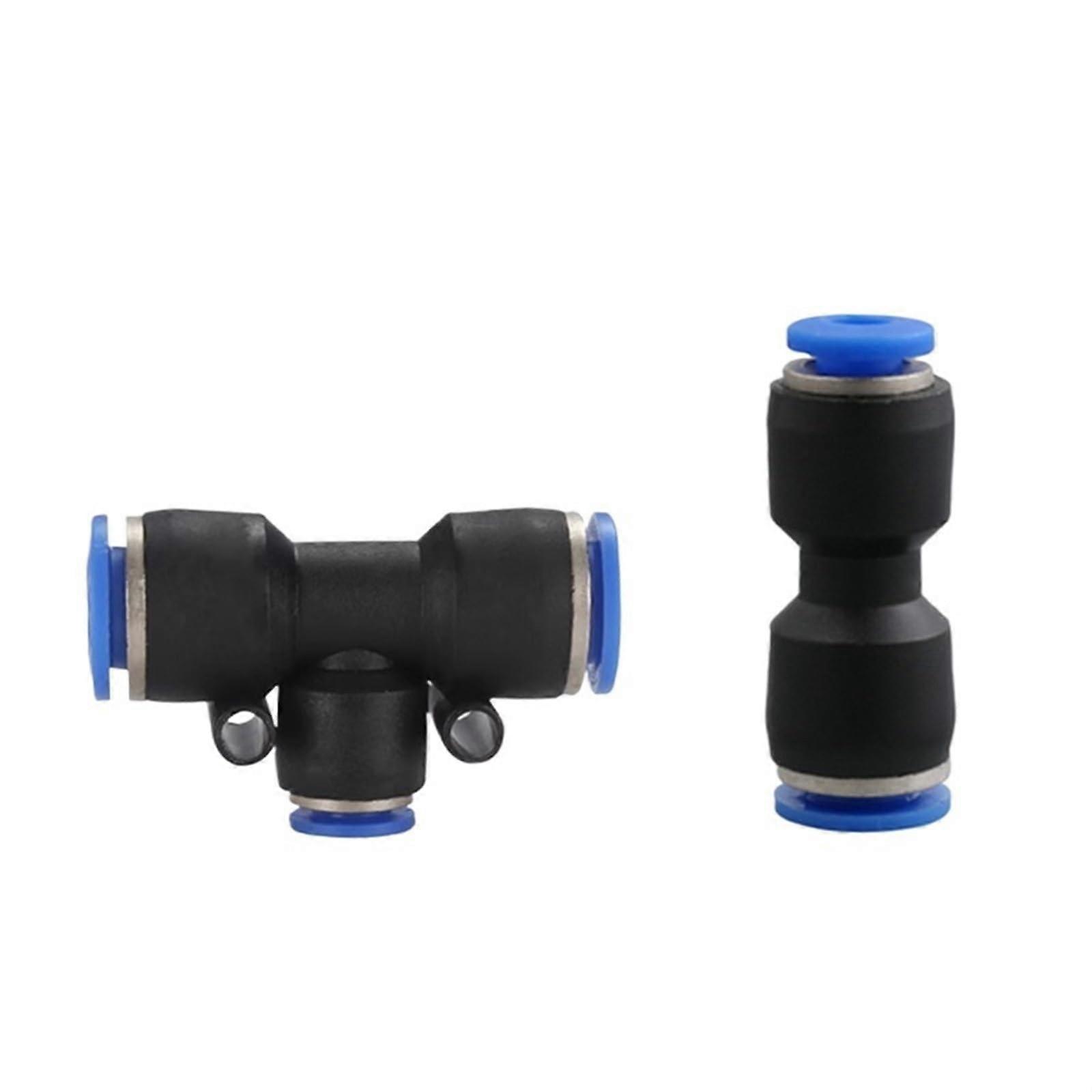 PEG PG Pneumatic Fitting Pipe Quick Connector 2/3 Holes Variable Diameter 4-16mm Air Pump Accessories (Model PEG12-8, 5pcs)