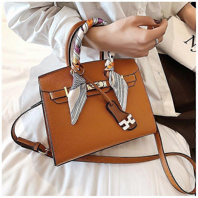 Women Handbags with Multiple Interior Pockets and Pretty Colour Combination-Brown