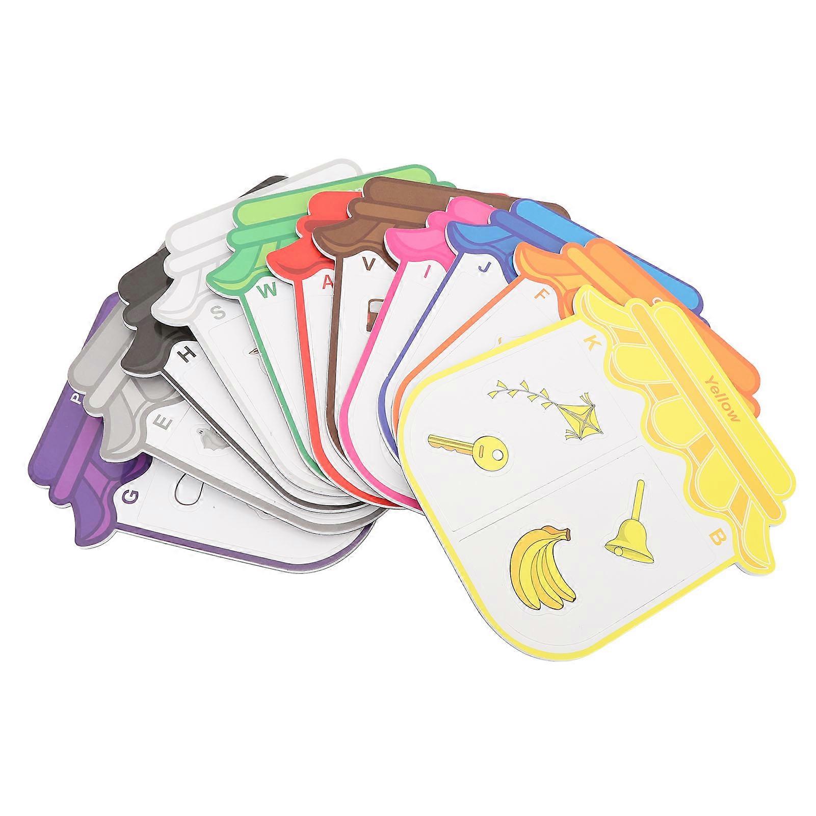 11Pcs Color Recognition Magnetic Sorting Set 11 Jar Frames 44 Patterns Magnetic Color Sorting Set Fridge Magnets for Toddlers Kids