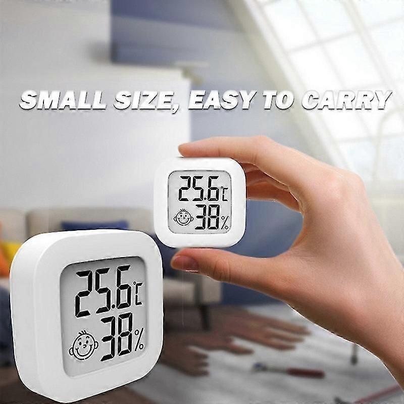 Lebanghui Mini Indoor Thermometer Lcd Digital Temperature Room Hygrometer Sensor Indoor Thermometer (white)