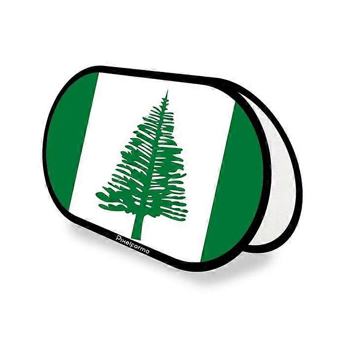 Oval Flag - Norfolk - 70 x 120 cm - Polyester - Double-sided print - Retractable foldable