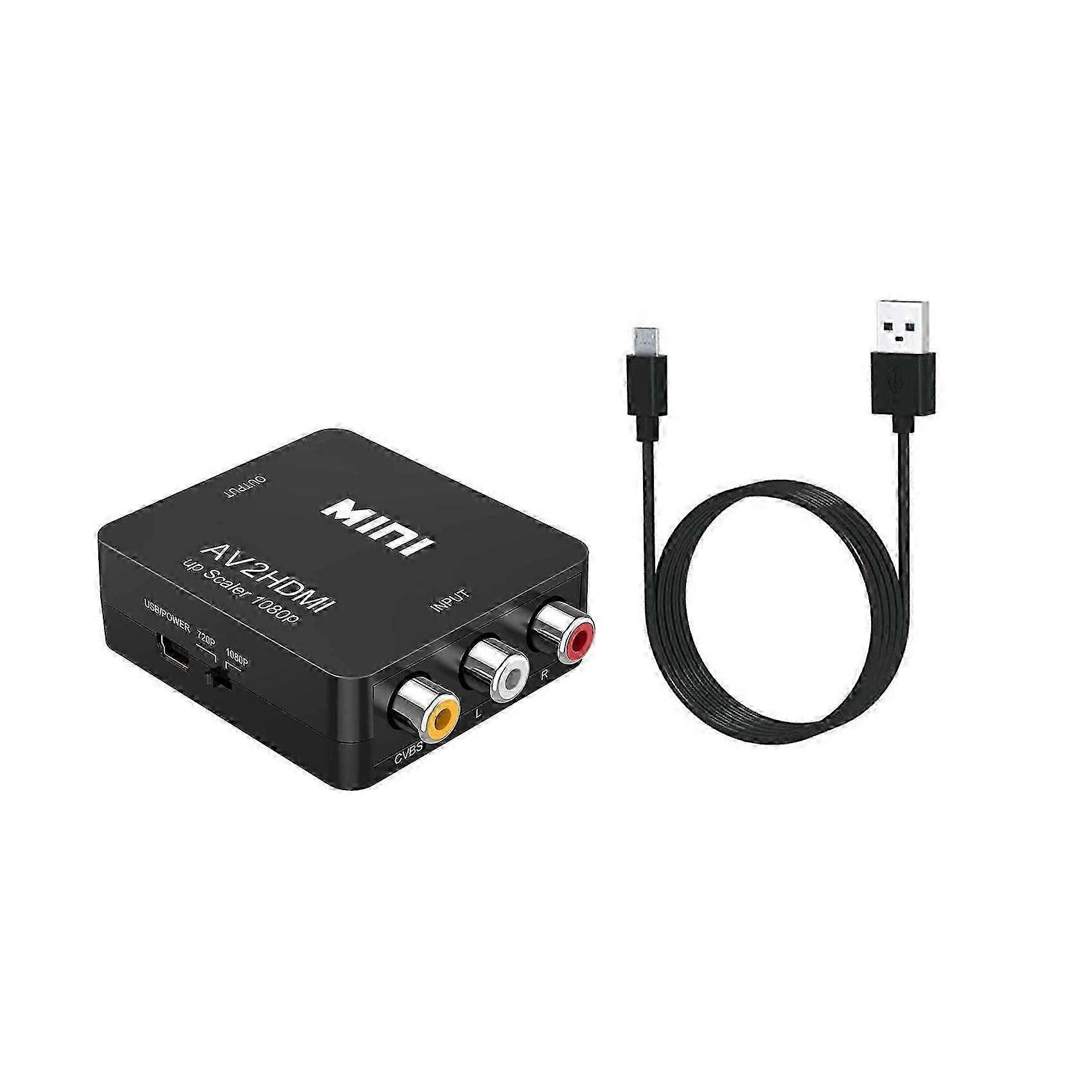 RCA إلى HDMI ، محول AV إلى HDMI ، محول فيديو 1080P Mini RCA CVBS