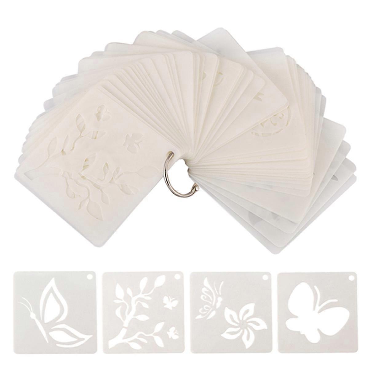 60 Pieces Painting Template DIY Craft Template Drawing Stencils Reusable Wall Stencils for Painting