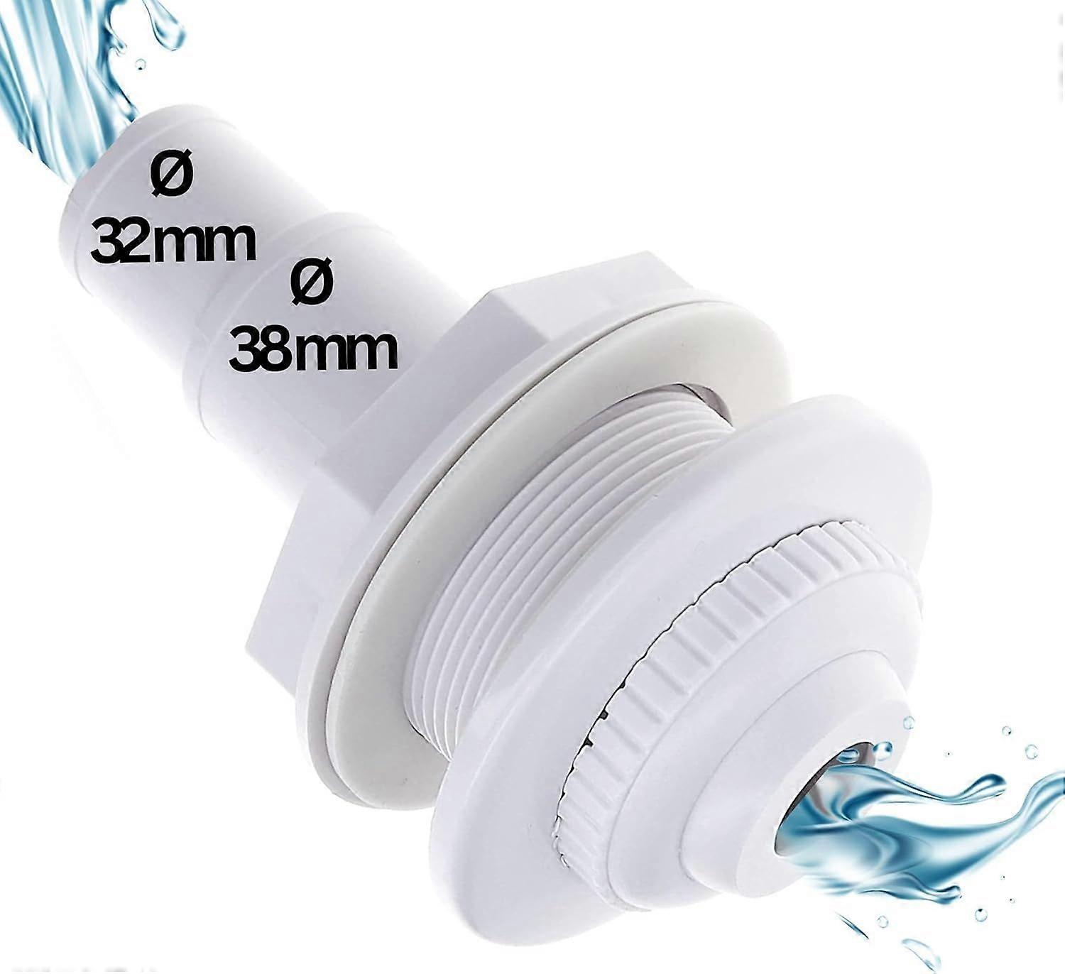 14cm Flow Nozzle - Pool Inlet Nozzle with 38/32mm Hose End - Standard Hose Nozzle - Adjustable Hose Nozzle - 32mm and 38mm Nozzle Head - Hose Connect