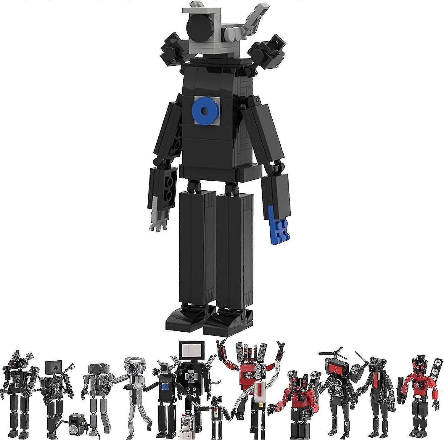 158 Pcs Skibdi Toilet Game Action Figure Building Blocks Settoilet Toys Speaker Man Camera Man Tv