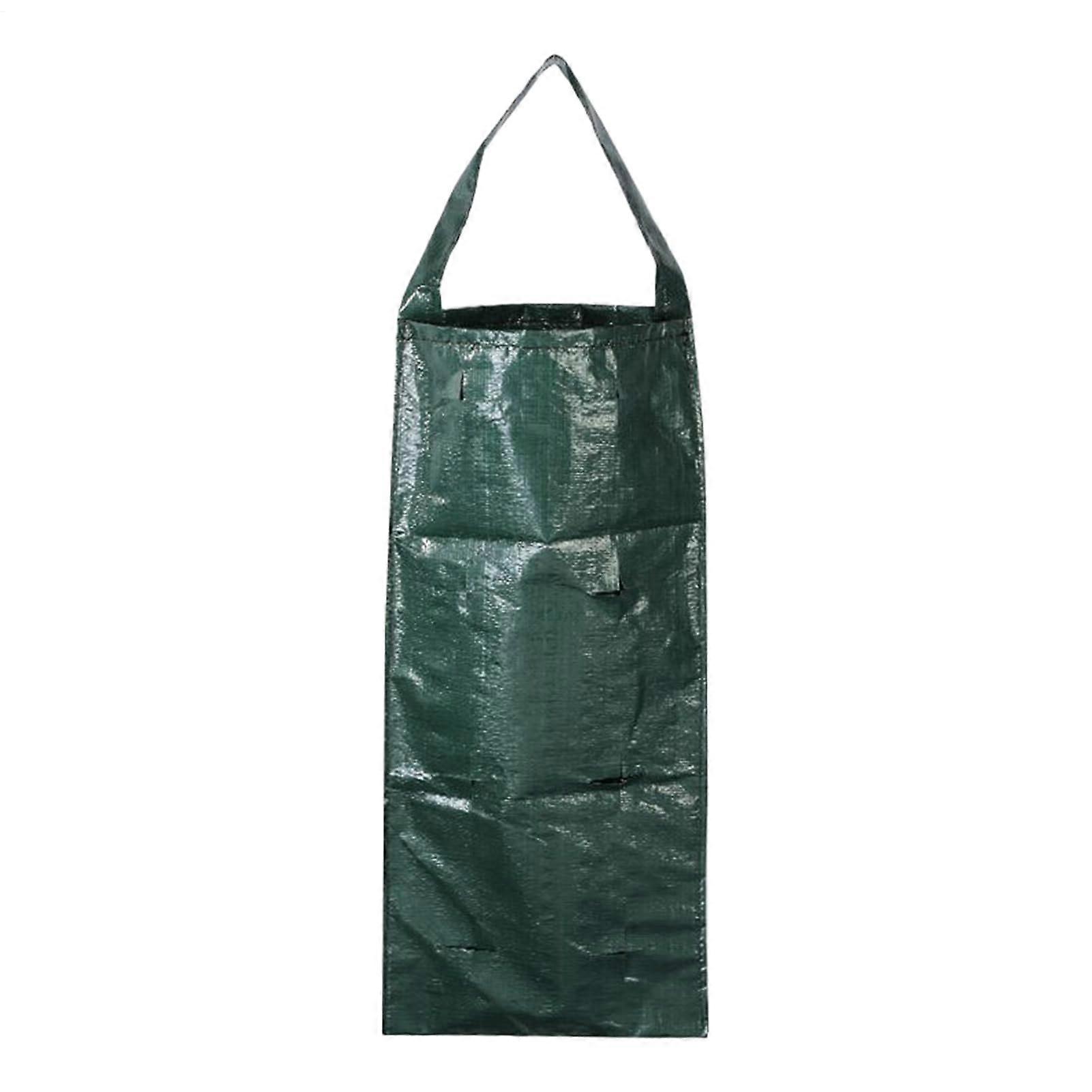 Grow Bags, 8hole vertical fence post planter, breathable garden baskets for outdoor use, balcony, spacesaving planting solution, 60 x 25 cm