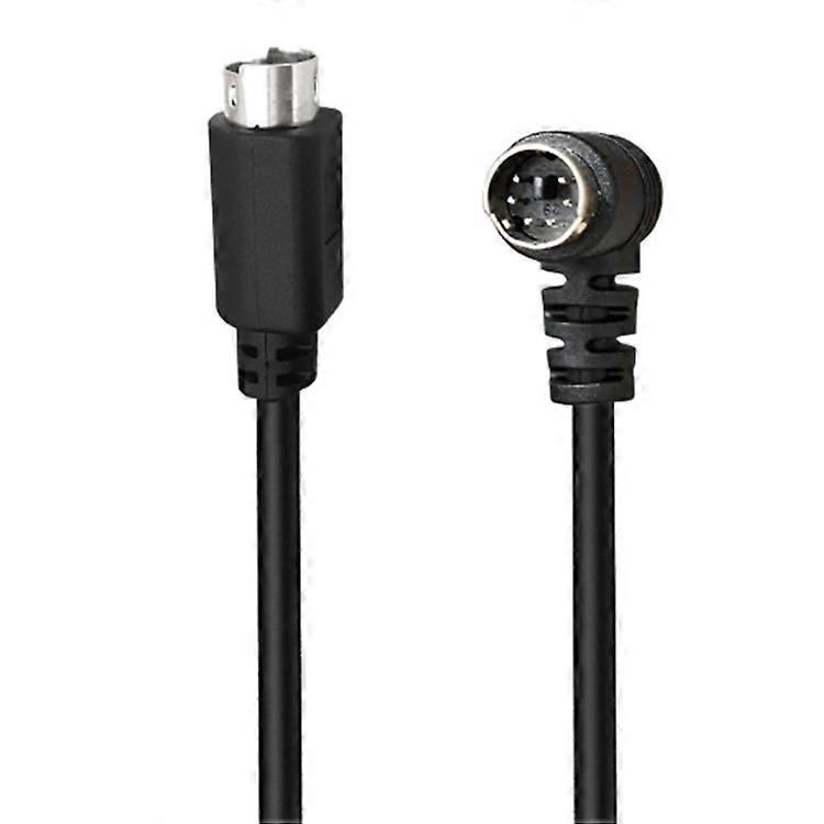 Mini DIN 6 Pin Cable 3 Meter Male Right Angle to Male Straight Connector Copper Core Extension Cord